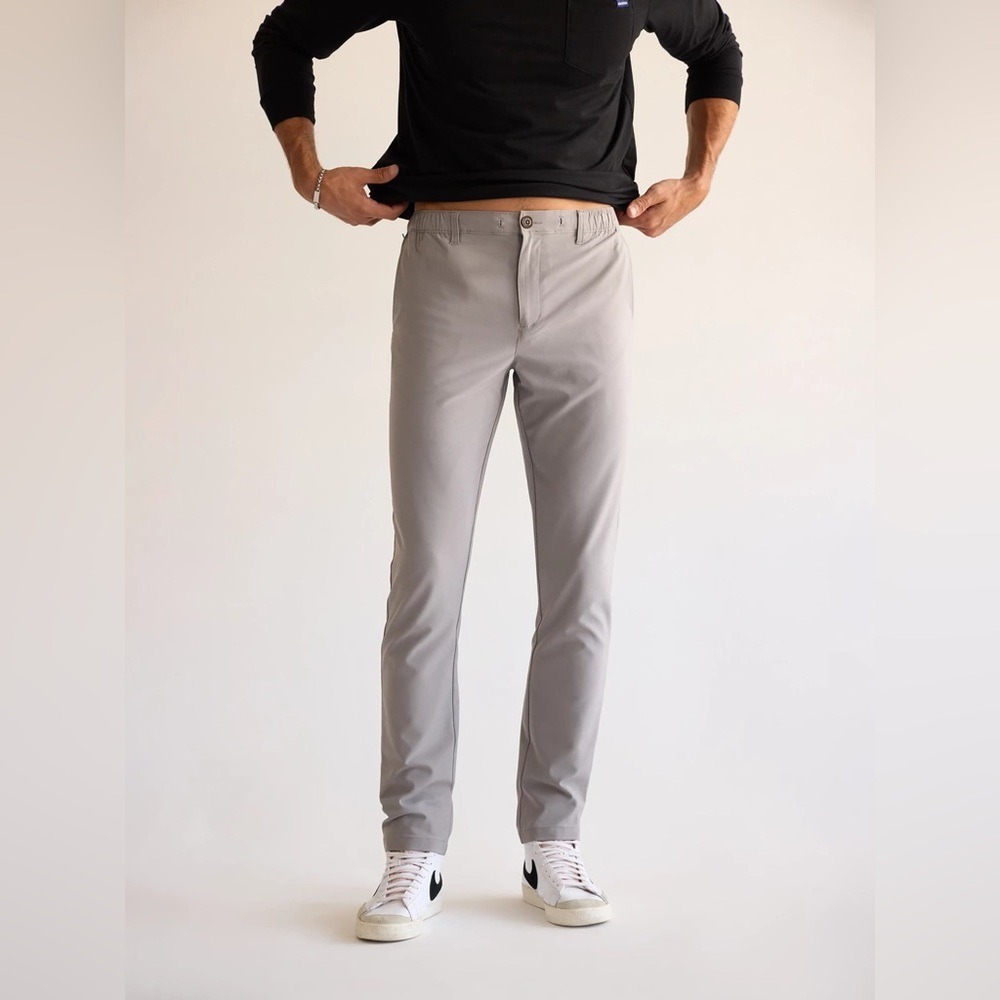 Chubbies Pants Mens XL Grey Everywear Performance Chino Stretch Elastic Waist